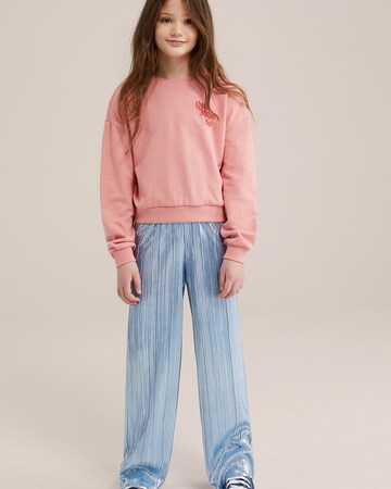 WE Fashion Regular Byxa i blå
