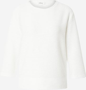 Sweat-shirt s.Oliver en beige : devant