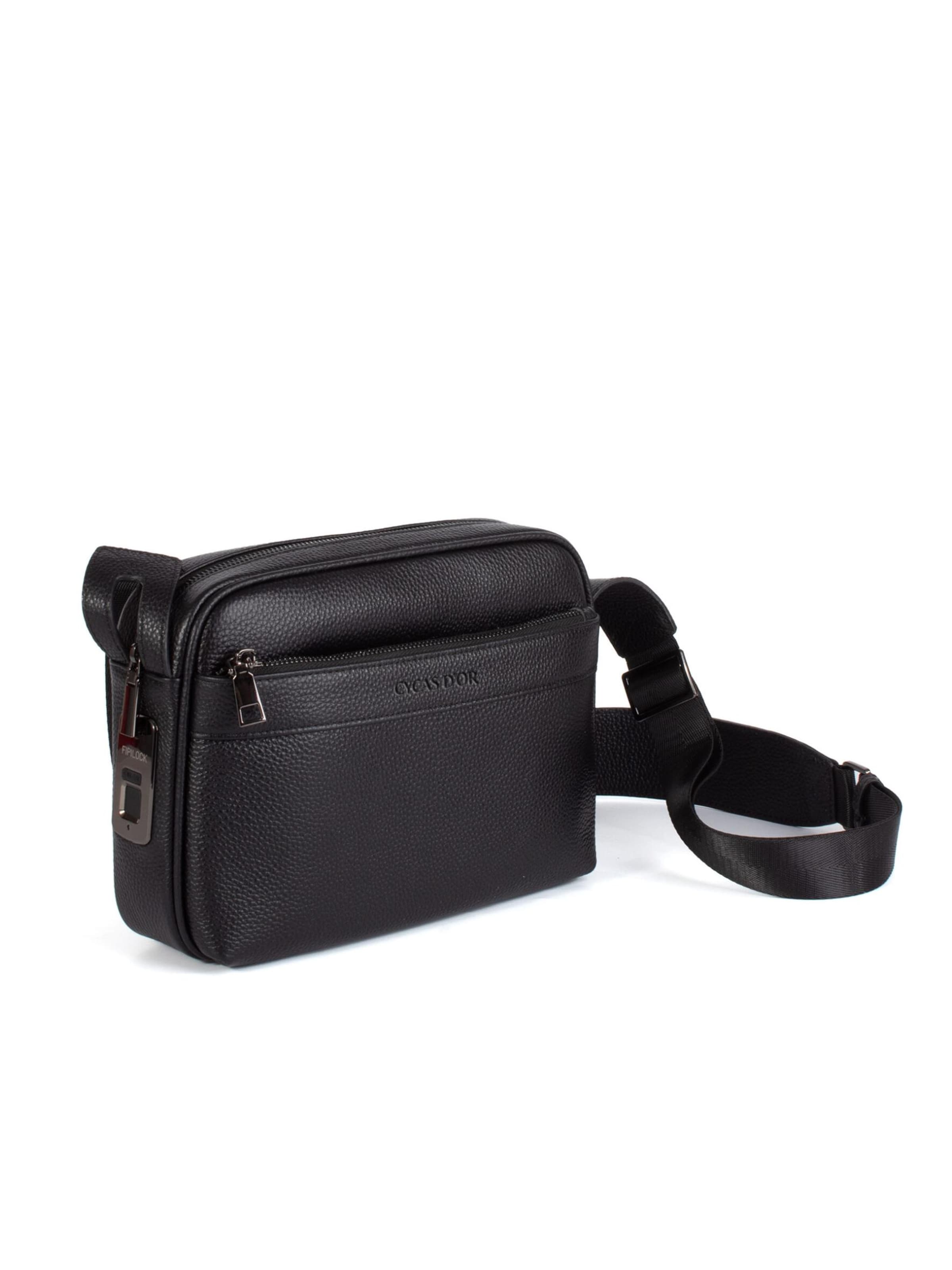 CYCAS D'OR - Bolso de hombro 'BELLARO FINGERPRINT RECOGNITION' en negro