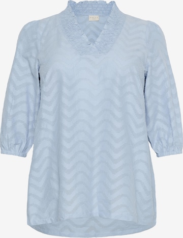 Chemisier 'Vitana' KAFFE CURVE en bleu : devant