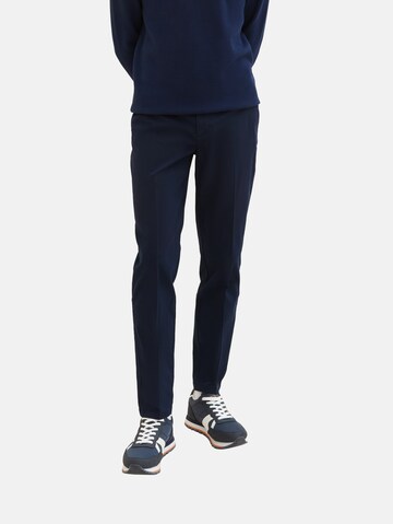 Regular Pantalon chino TOM TAILOR DENIM en bleu : devant