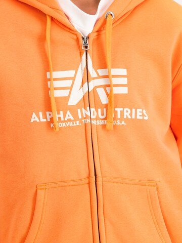 ALPHA INDUSTRIES Sweatjacke in Orange