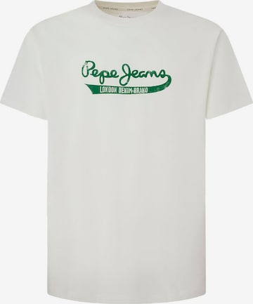 Pepe Jeans - Camisa 'CLAUDE' em branco: frente