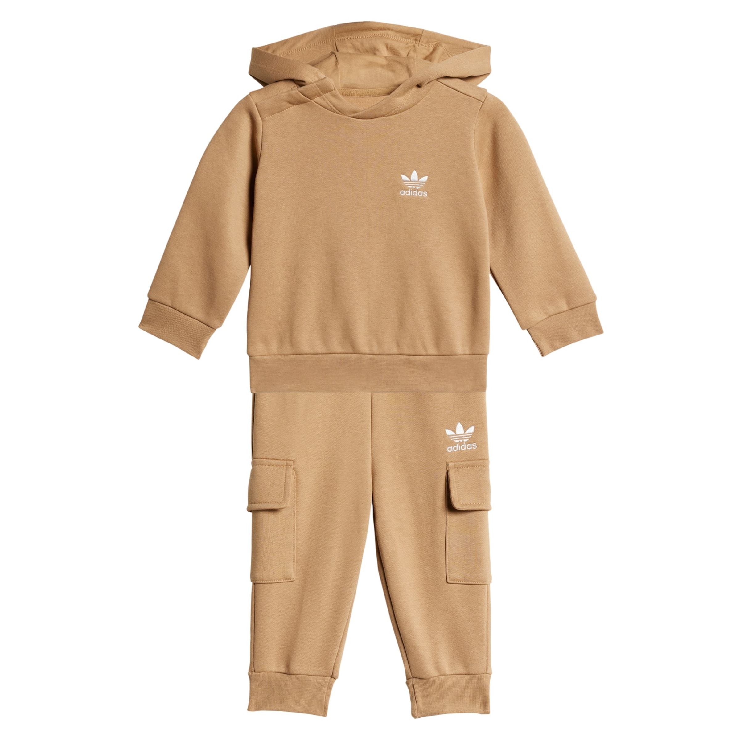 ADIDAS ORIGINALS Облекло за бягане 'Hoodie Cargo Set' в кафяво: отпред