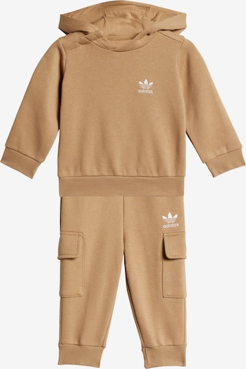 ADIDAS ORIGINALS Jogging komplet 'Hoodie Cargo Set' u svijetlosmeđa / bijela, Pregled proizvoda