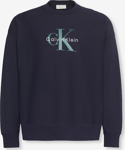 Calvin Klein Jeans Sweater majica u morsko plava / menta / bijela, Pregled proizvoda