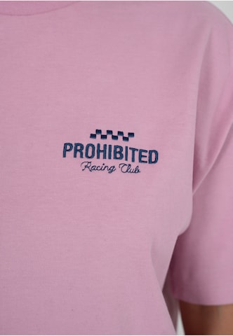 T-Shirt 'In A Rush' Prohibited en rose