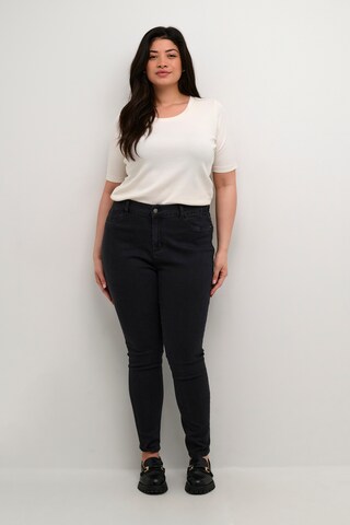 KAFFE CURVE Skinny Jeans 'Aurina' i svart