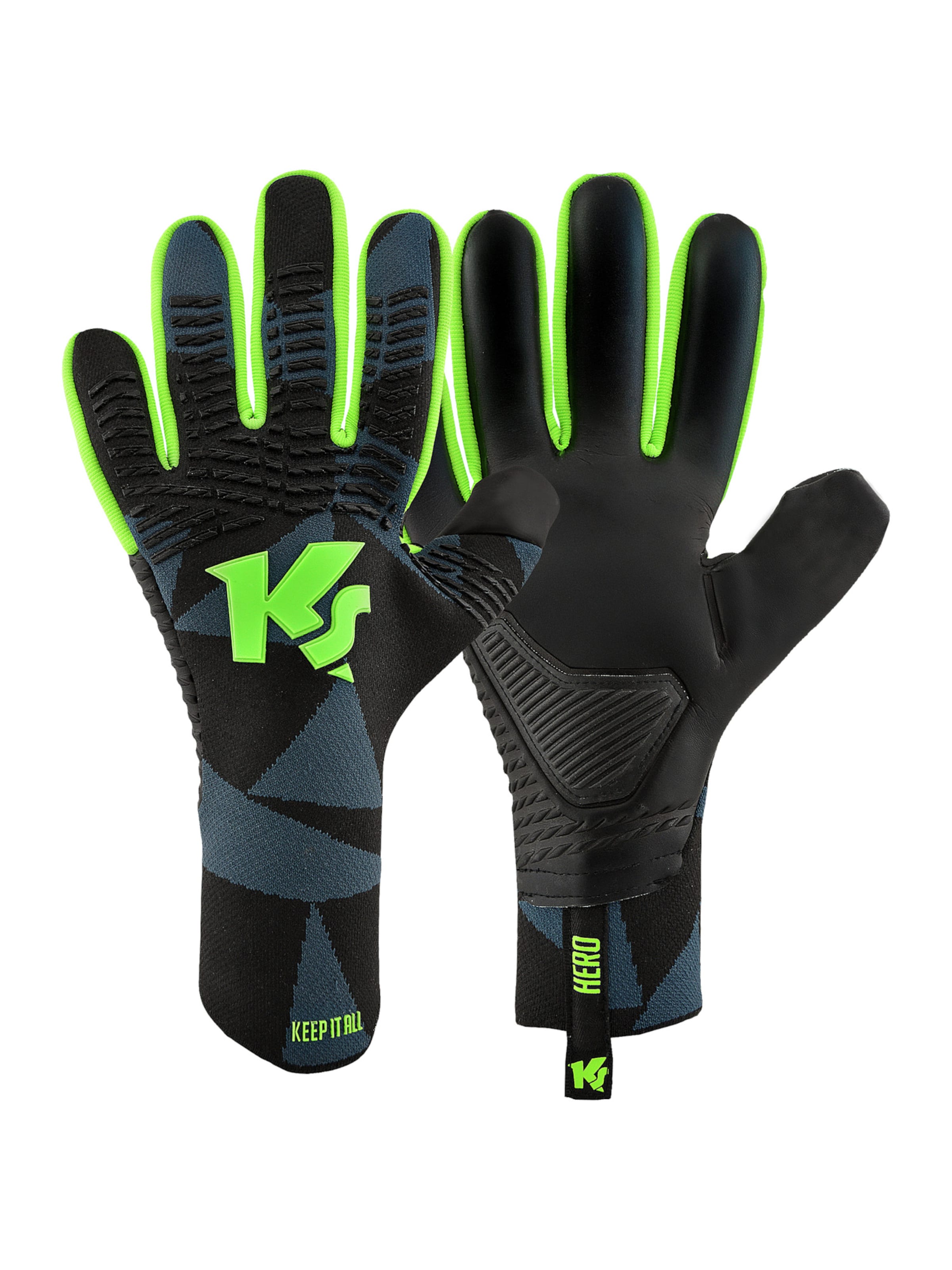 KEEPERsport Sporthandschuhe in Schwarz: Vorderseite