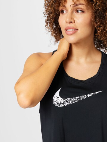 Nike Sportswear Sports top 'SWOOSH' in Black