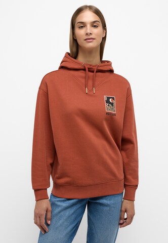 MUSTANG Sweatshirt in Orange: front