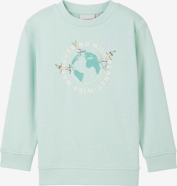 TOM TAILOR Sweatshirt in Groen: voorkant