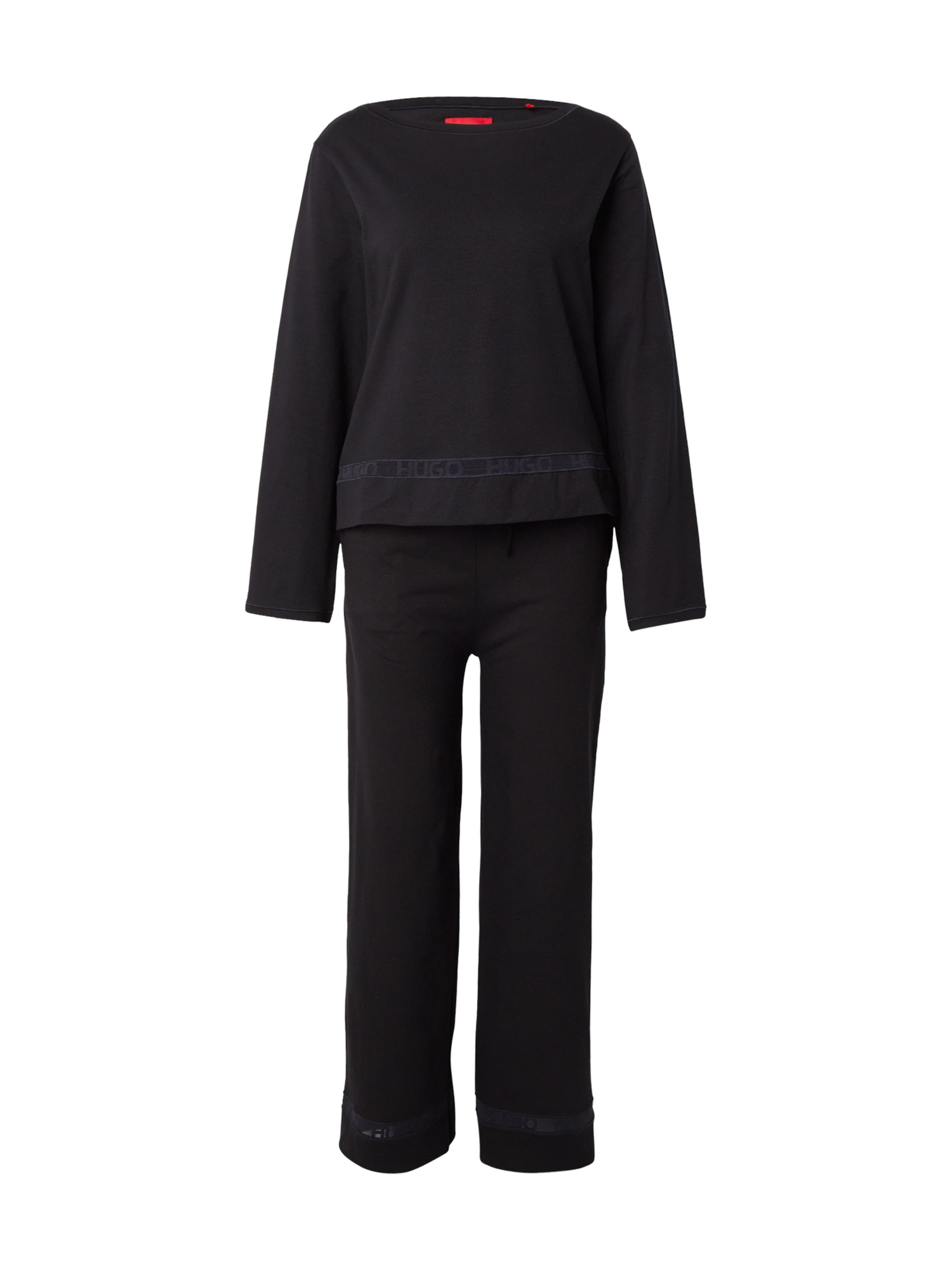 HUGO Pidžaama, värv must: eest vaates