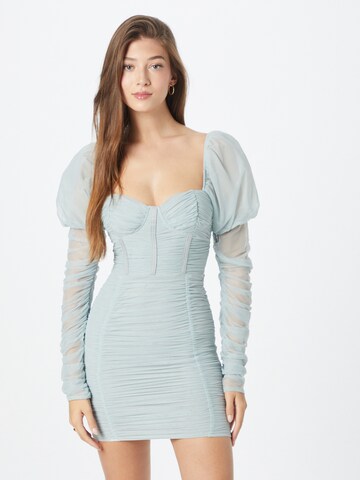 Robe de cocktail Misspap en bleu : devant