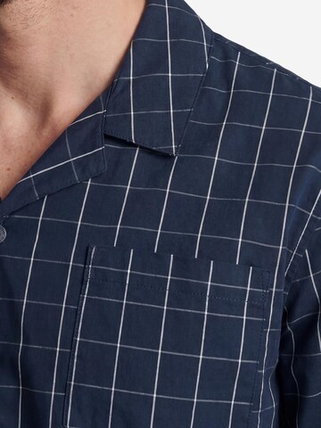 SEIDENSTICKER Pyjama lang 'Classic Web' in Blauw