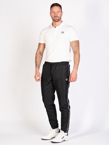 Sergio Tacchini Tapered Hose 'Midday' in Schwarz