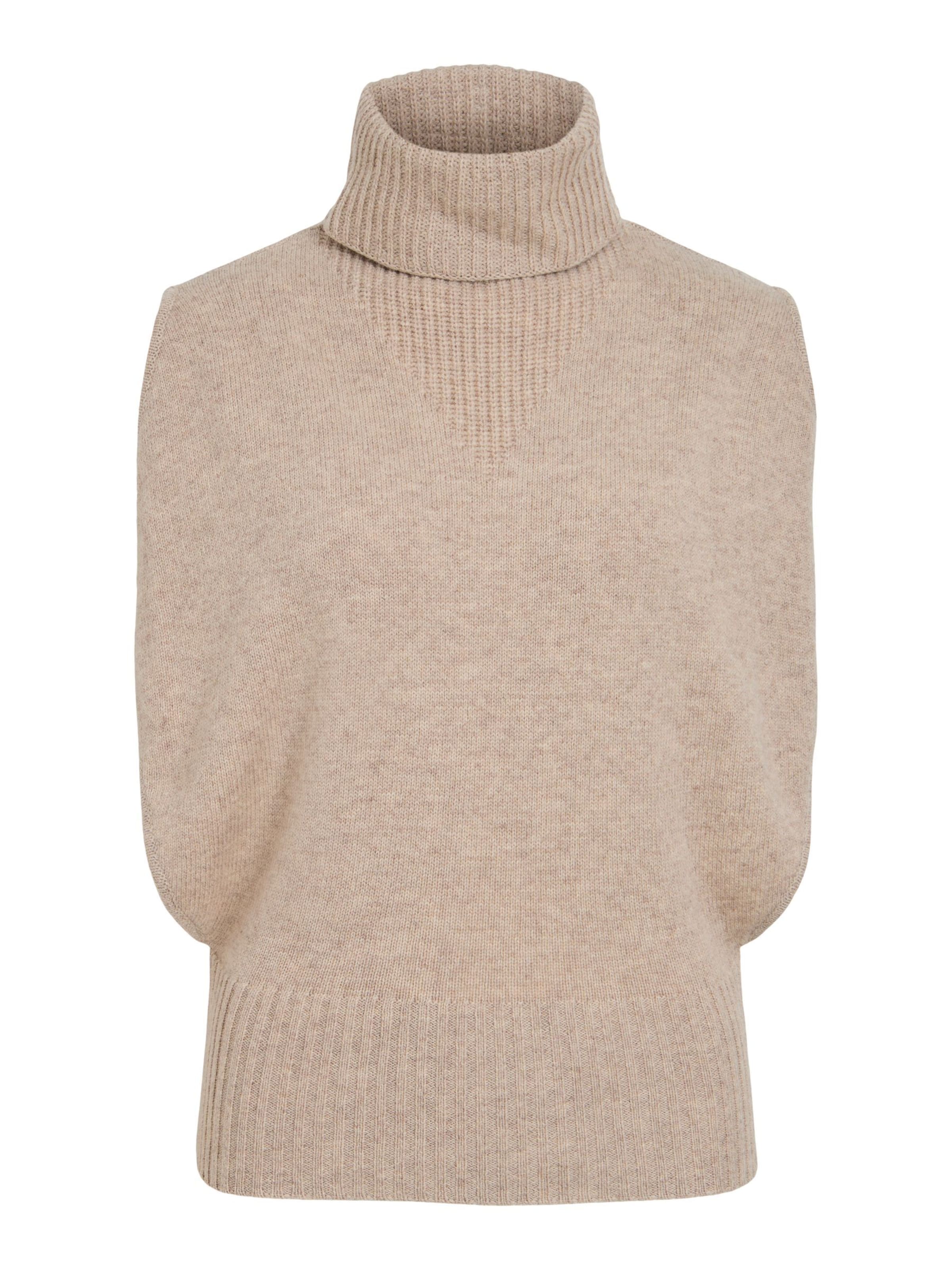 ROUGE EDIT - Chaleco de punto en beige: frente