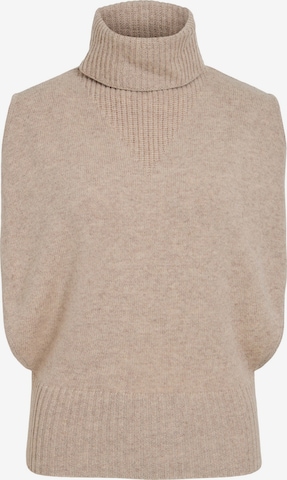 ROUGE EDIT - Chaleco de punto en beige: frente