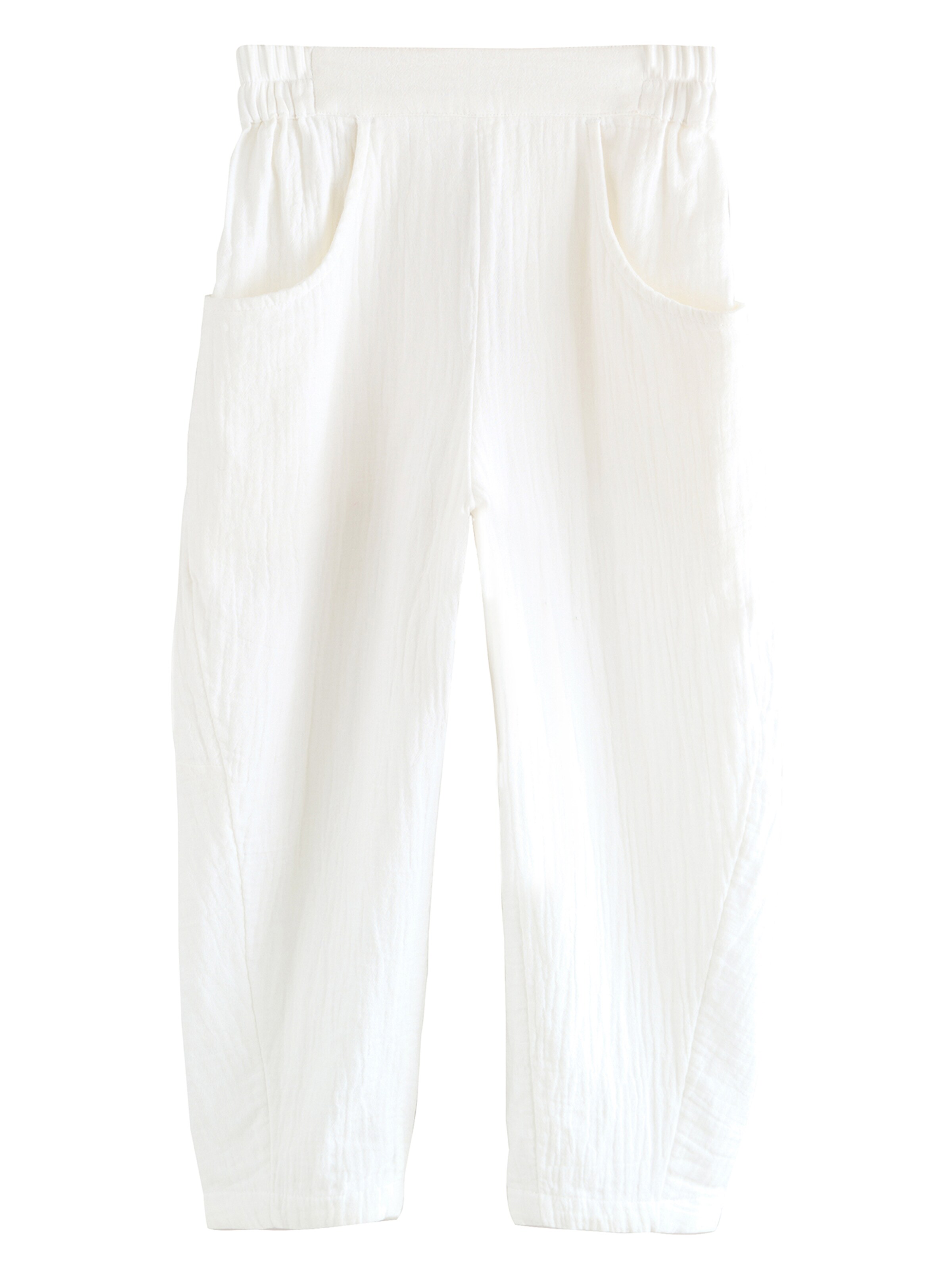 Regular Pantaloni de la Next pe alb: față