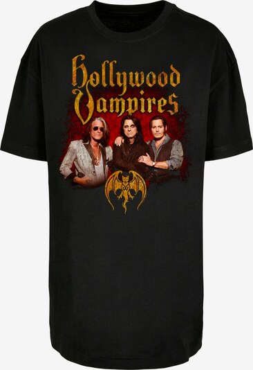Merchcode T-shirt oversize 'Hollywood Vampires - Group Photo' en nude / orange / bordeaux / noir, Vue avec produit