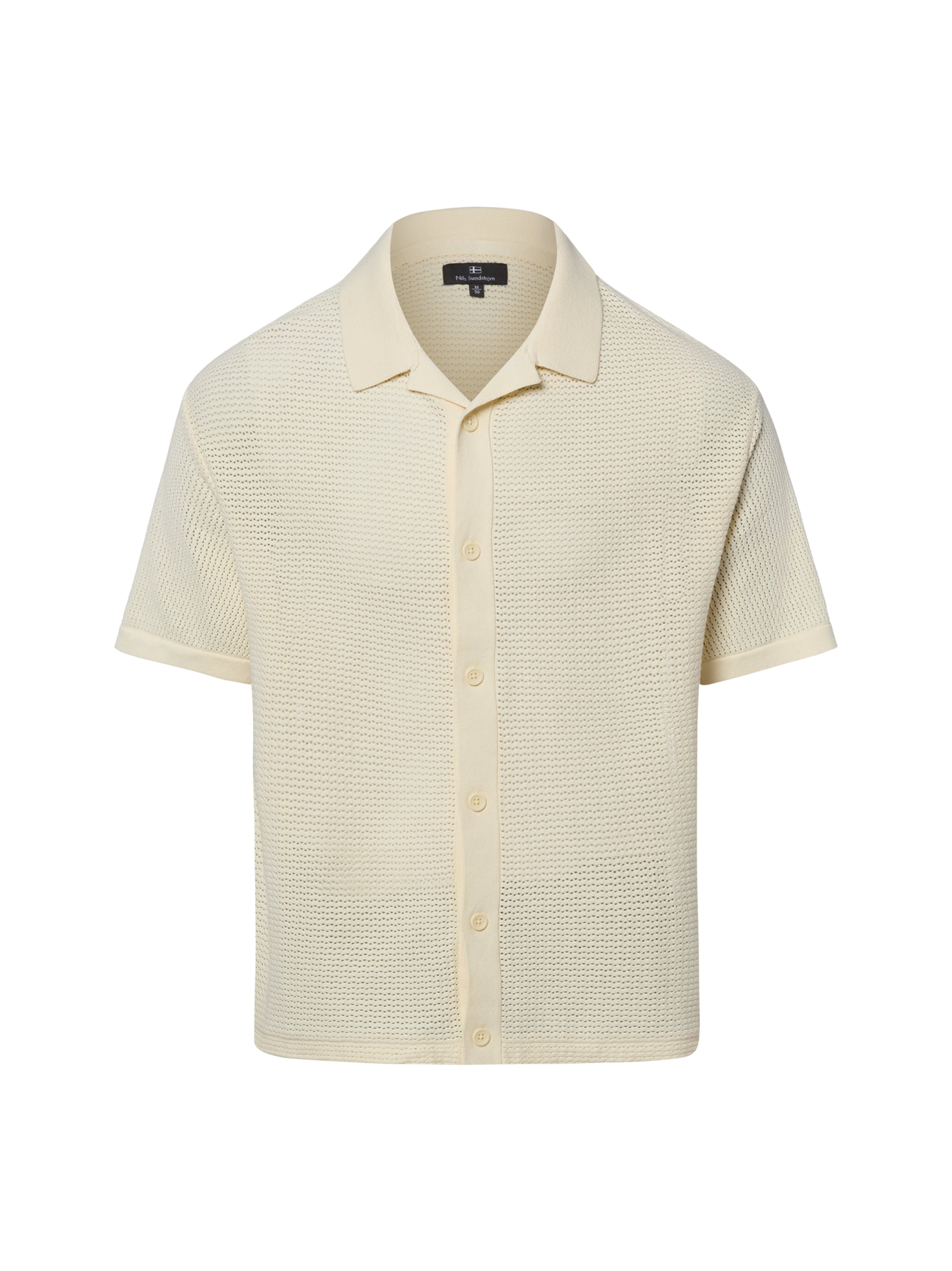 Nils Sundström Comfort fit Overhemd 'Eric' in Beige: voorkant