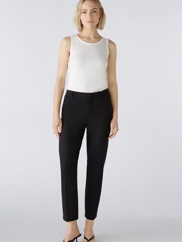 Coupe slim Pantalon à plis 'FEYLIA' OUI en noir