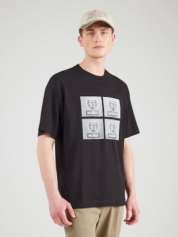 HUGO Tričko 'Draxon' – černá: přední strana