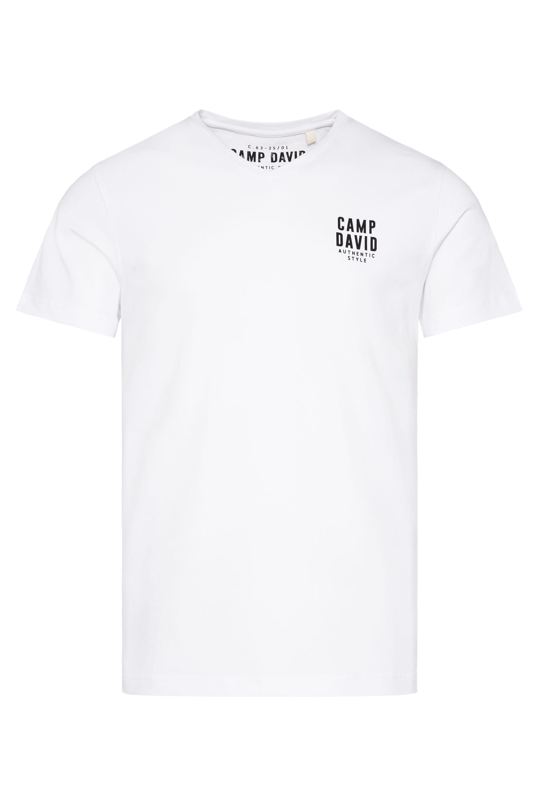 T-Shirt 'Jazz' CAMP DAVID en blanc : devant