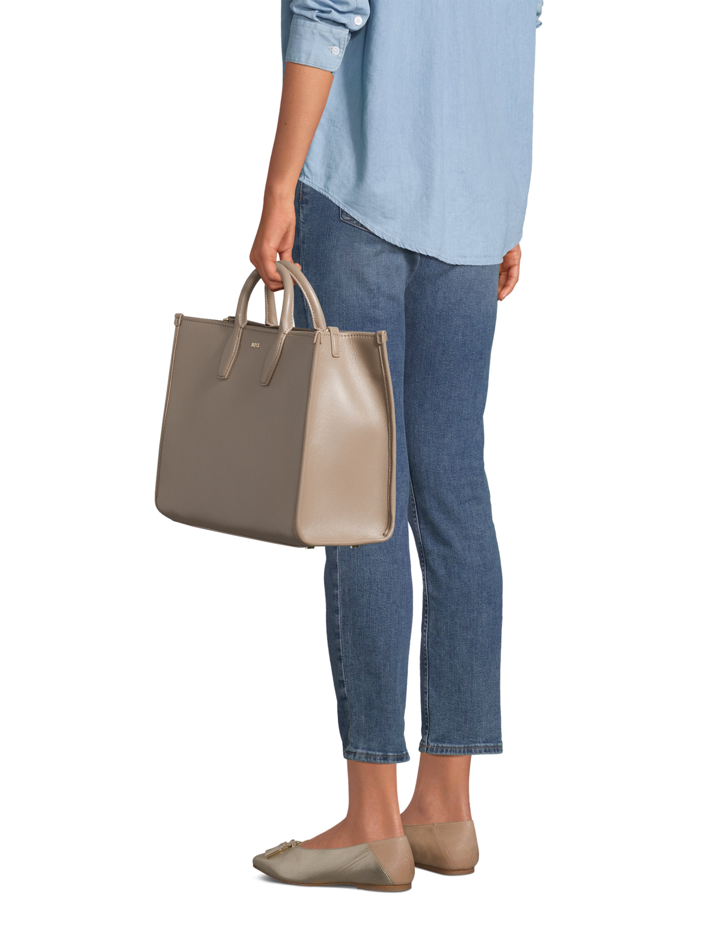 BOSS Shopper táska 'Sandy' - barna