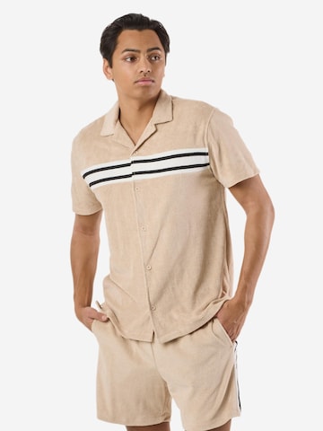 Denim Factory Comfort fit Overhemd 'Resort' in Grijs: voorkant