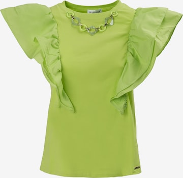Influencer Shirt in Grün: Vorderseite