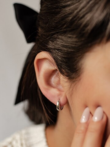 Orecchini 'Dome' di Hey Happiness in argento: frontale