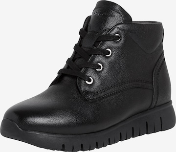 Tamaris Comfort Schnürstiefelette in Schwarz: predná strana