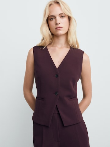 Gilet de costume 'EMMA' MANGO en violet : devant