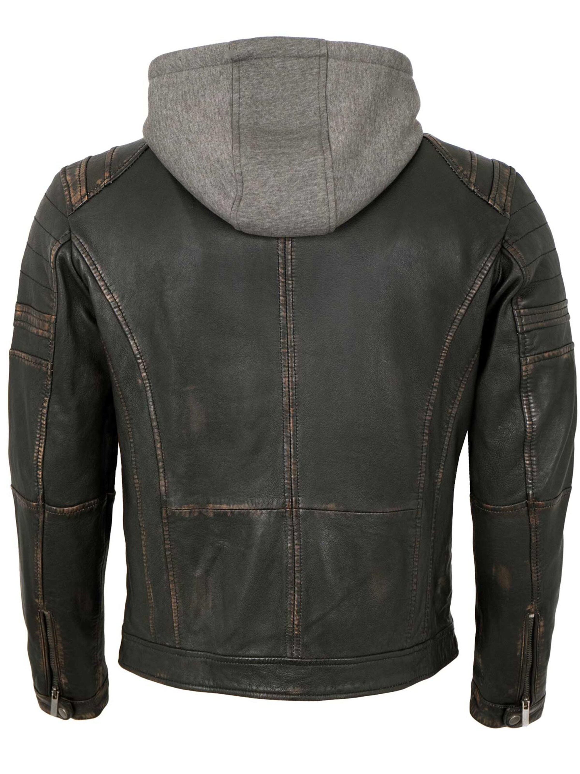 Lederjacken24 Between-Season Jacket 'Zenon-1' in Black