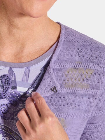 Goldner Gebreid vest in Lila