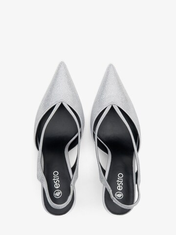 Estro - Zapatos destalonado '2370-2' en plata
