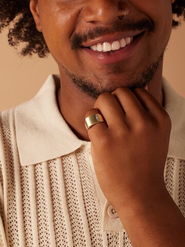 Lucardi Ring 'Einfach' in Gold: front