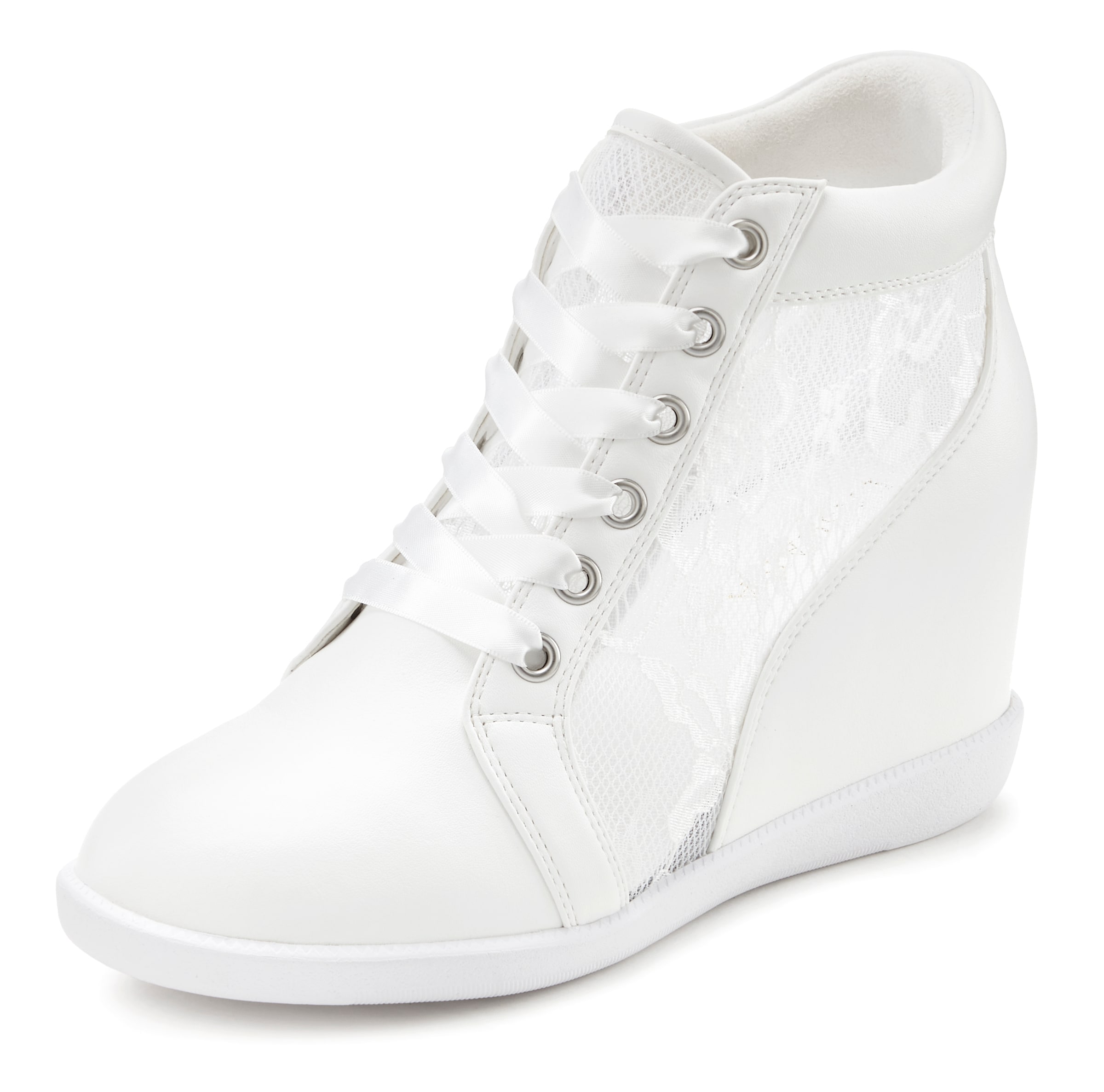 LASCANA High-Top Sneakers in White: front
