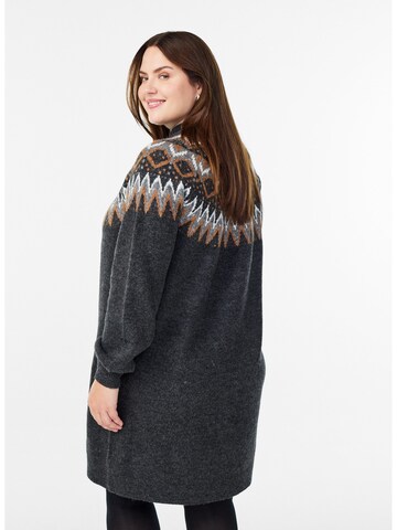 Zizzi Pletena obleka 'Molivia' | siva barva