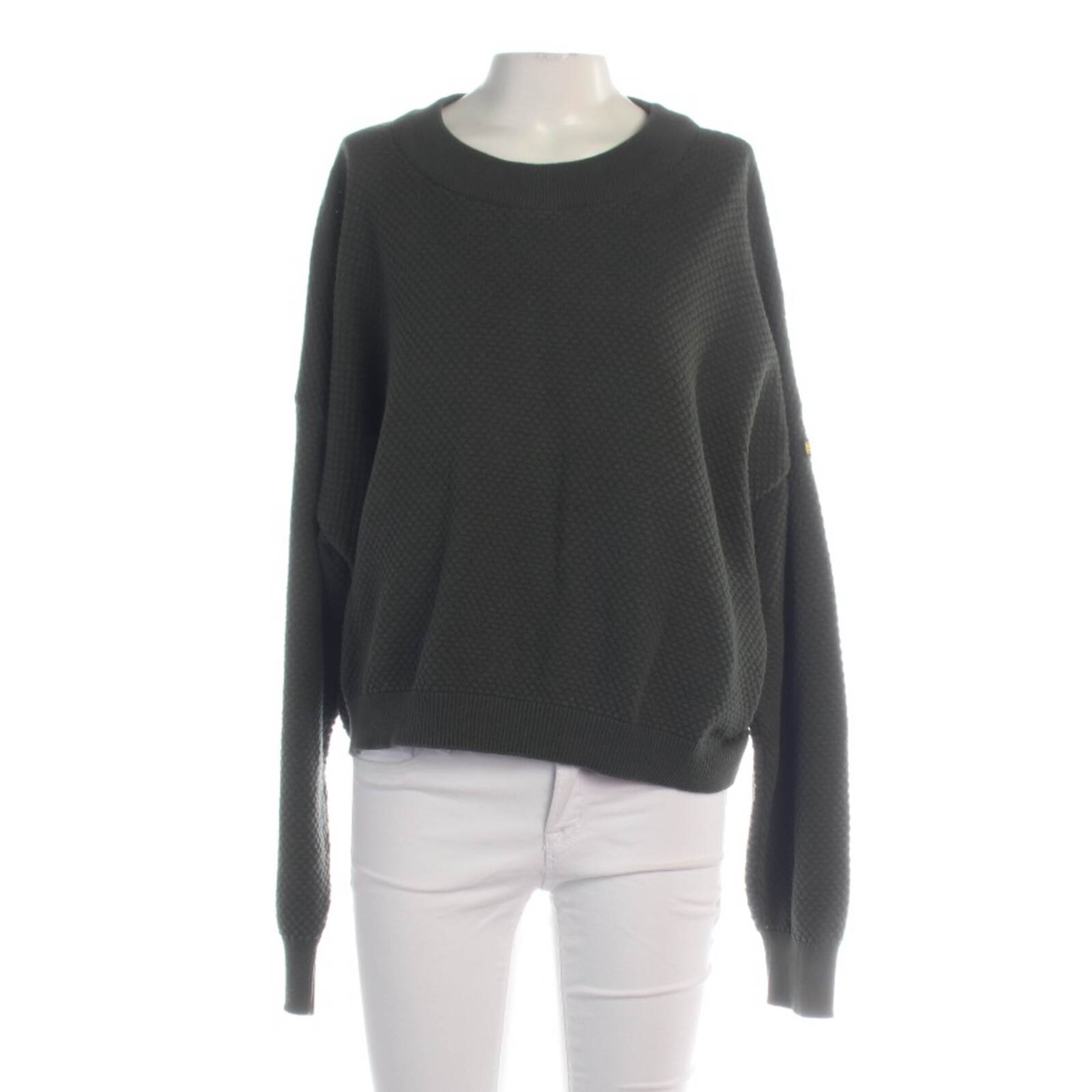 Barbour Pullover / Strickjacke XL in Grün: Vorderseite