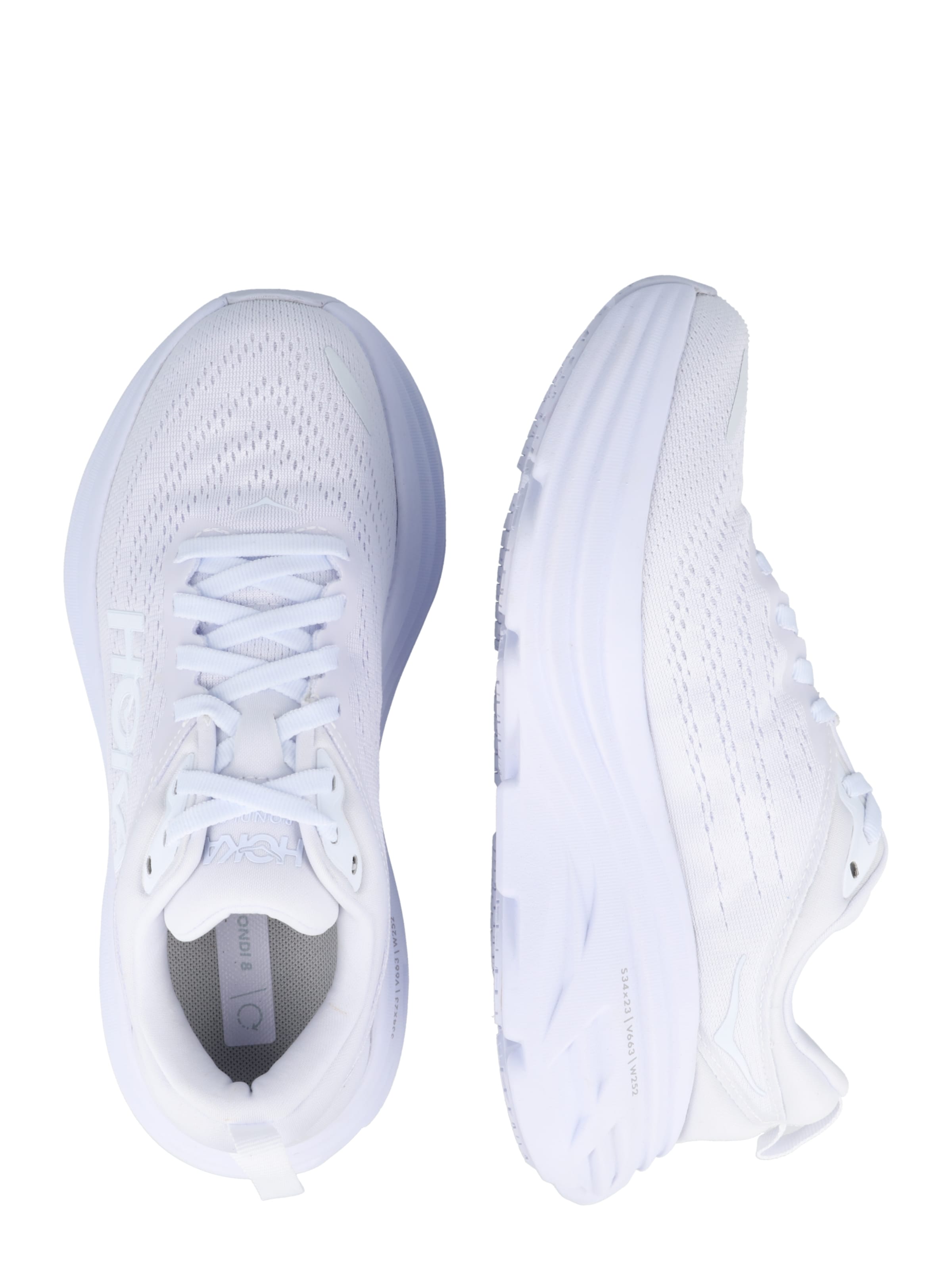Chaussure de course 'Bondi 8' HOKA en blanc