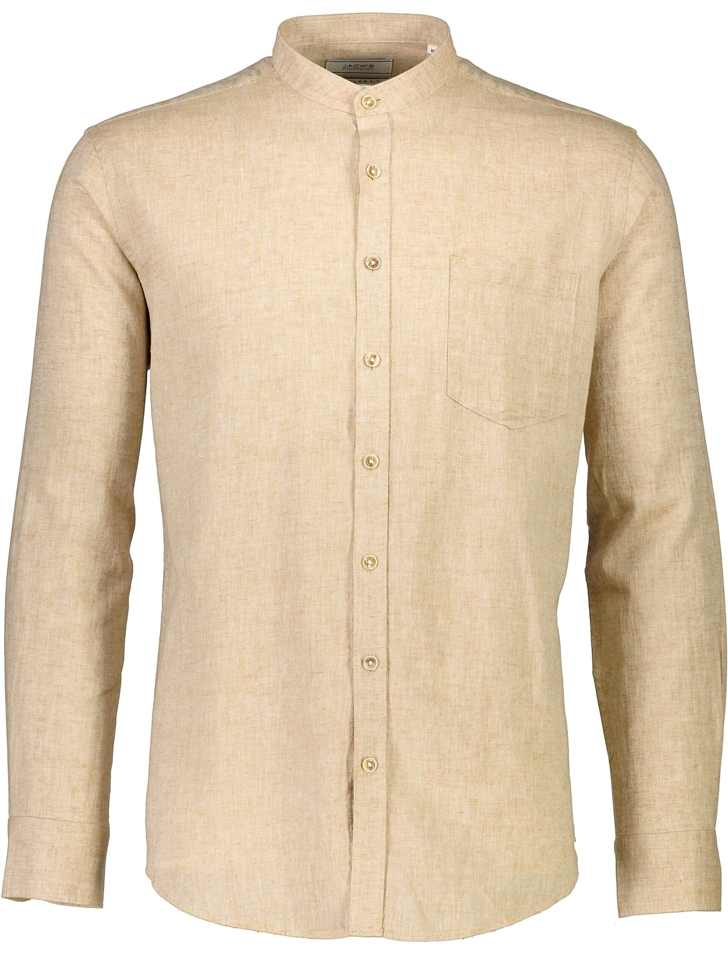 Jack's Overhemd in Beige: voorkant