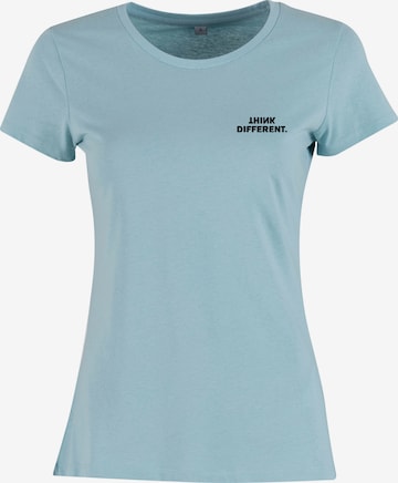 Urban Classics Shirt 'Think Basic' in Blau: Vorderseite