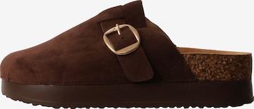 Super Mode Pantolette in Braun: Vorderseite