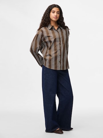 PIECES Bluse 'PCJAMIE' in Braun