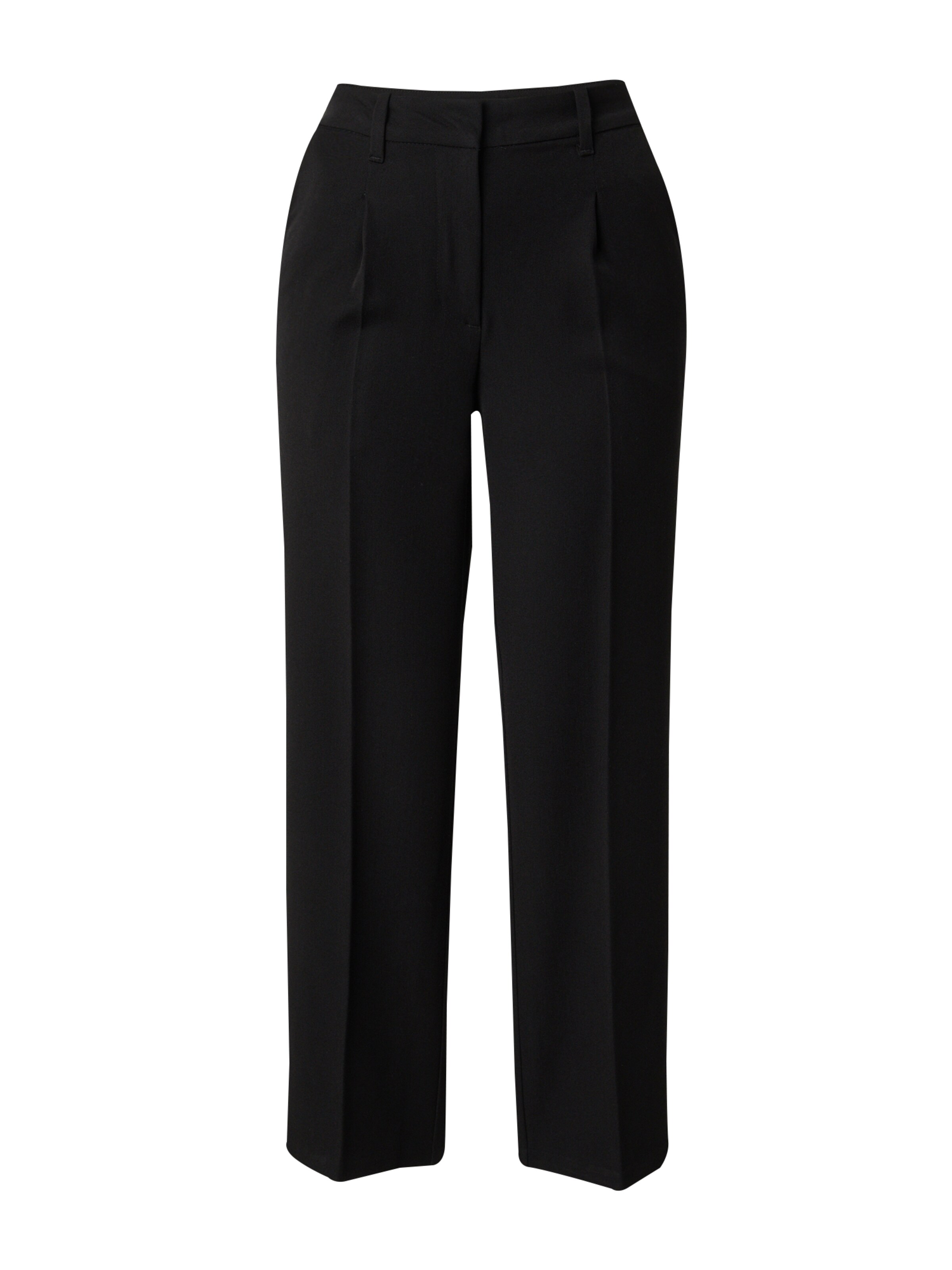 Wide Leg Pantalon à plis 'ISABEL' Vero Moda Petite en noir : devant