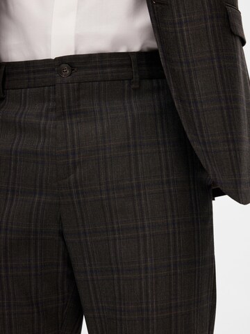 SELECTED Slimfit Hose 'SLHNeil' in Braun