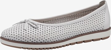 TAMARIS Ballet Flats in White: front