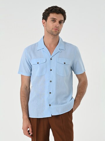 Antioch Regular fit Button Up Shirt in Blue